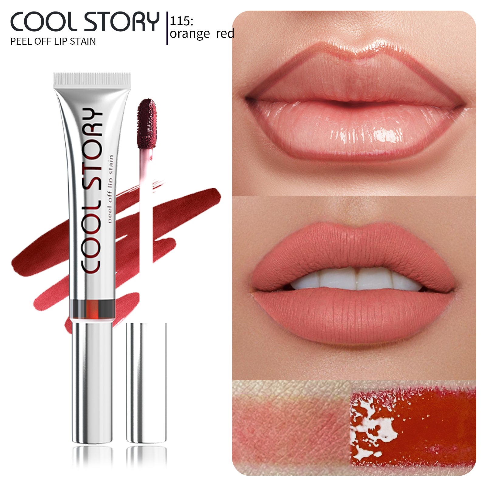 Cool Story Peel-Off Lip Stain – Waterproof, Kiss-Proof & Long Lasting Lip Stain with Fun Peel