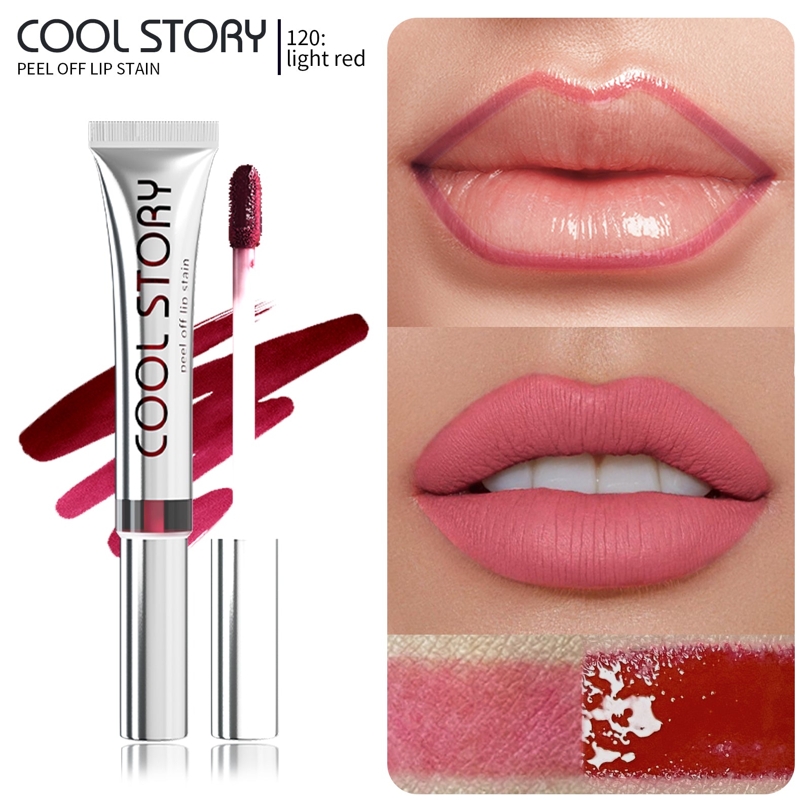 Cool Story Peel-Off Lip Stain – Waterproof, Kiss-Proof & Long Lasting Lip Stain with Fun Peel