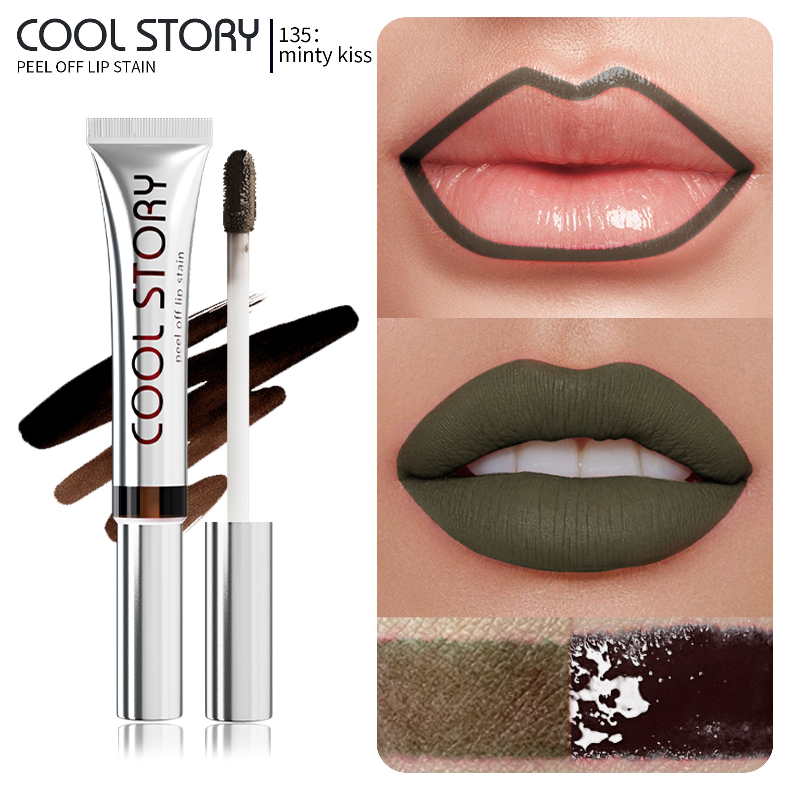 Cool Story Peel-Off Lip Stain – Waterproof, Kiss-Proof & Long Lasting Lip Stain with Fun Peel