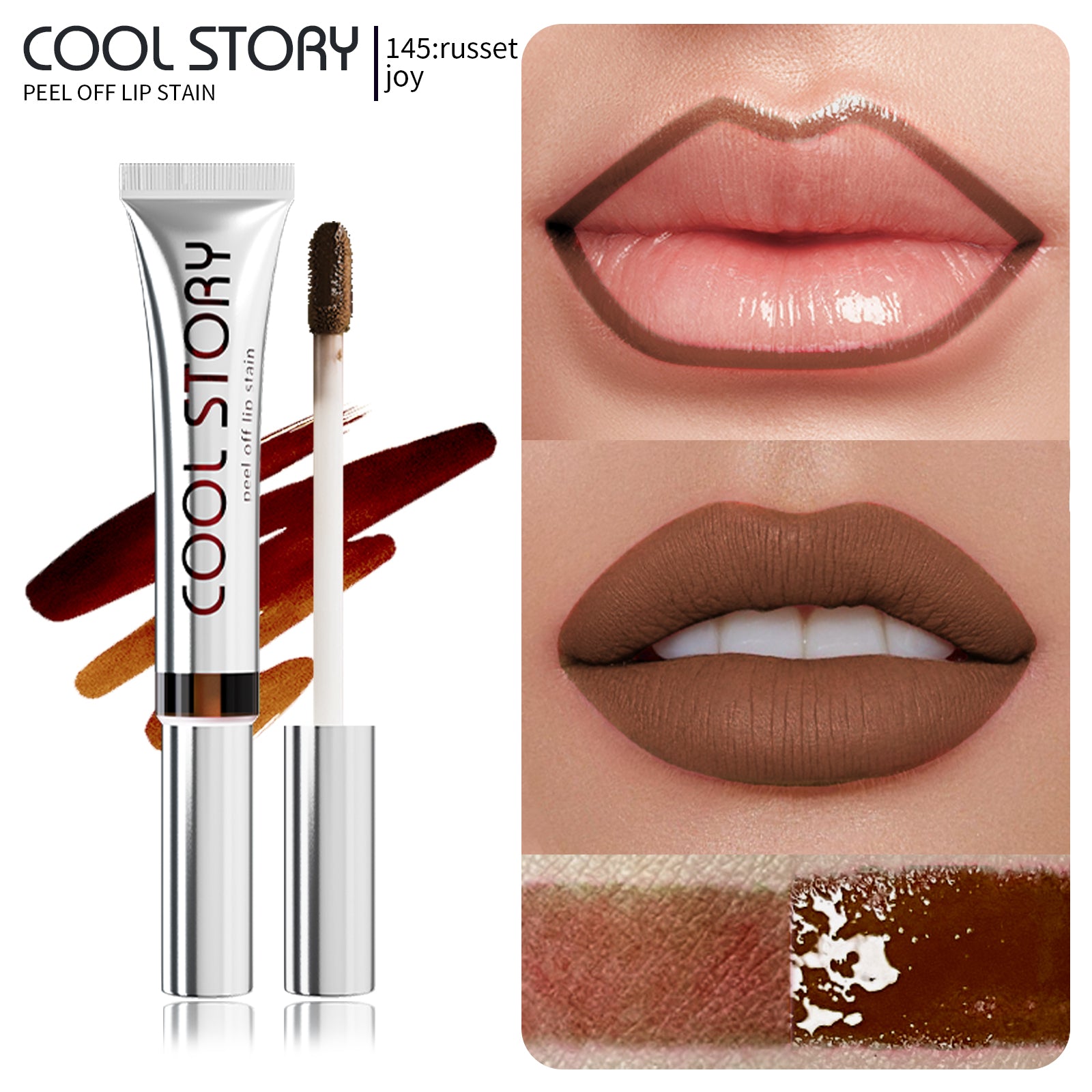 Cool Story Peel-Off Lip Stain – Waterproof, Kiss-Proof & Long Lasting Lip Stain with Fun Peel