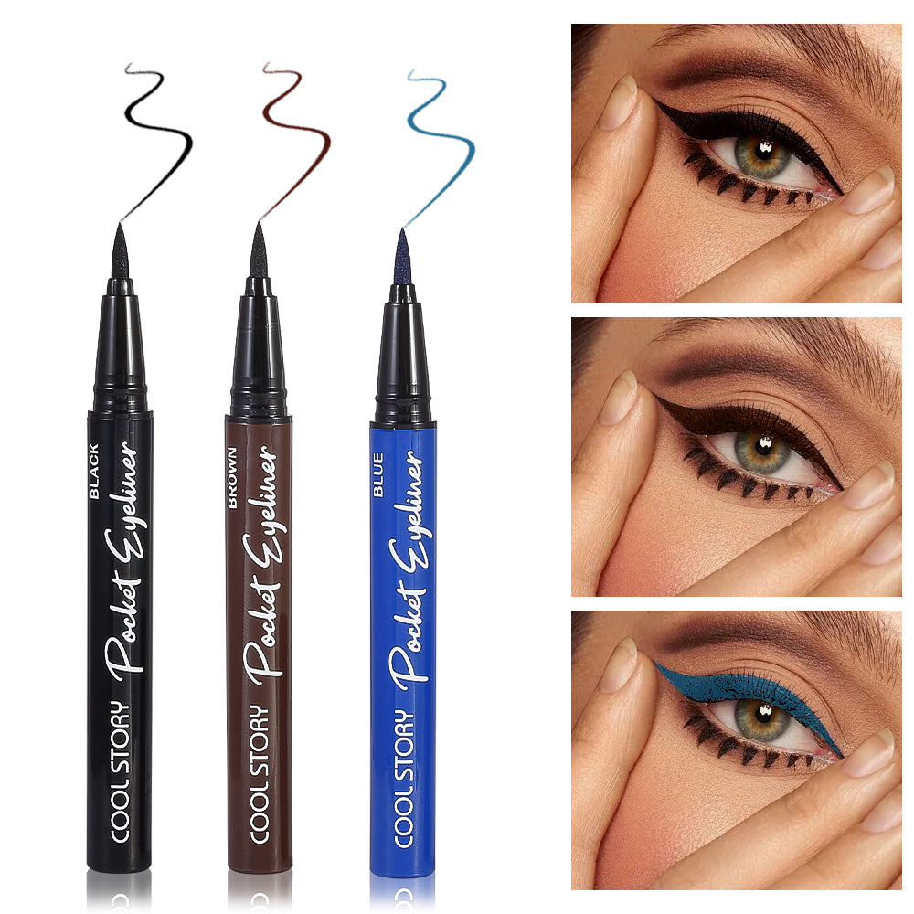 Black Waterproof Liquid Eyeliner – Waterproof, Smudge-Proof & Long Lasting  Liners for All Day Wear