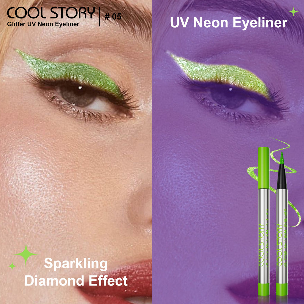 Cool Story 6 Colors Shimmer Liquid Eyeliners – Waterproof, Smudge-Proof & Long Lasting Glitter Eye Makeup Kit