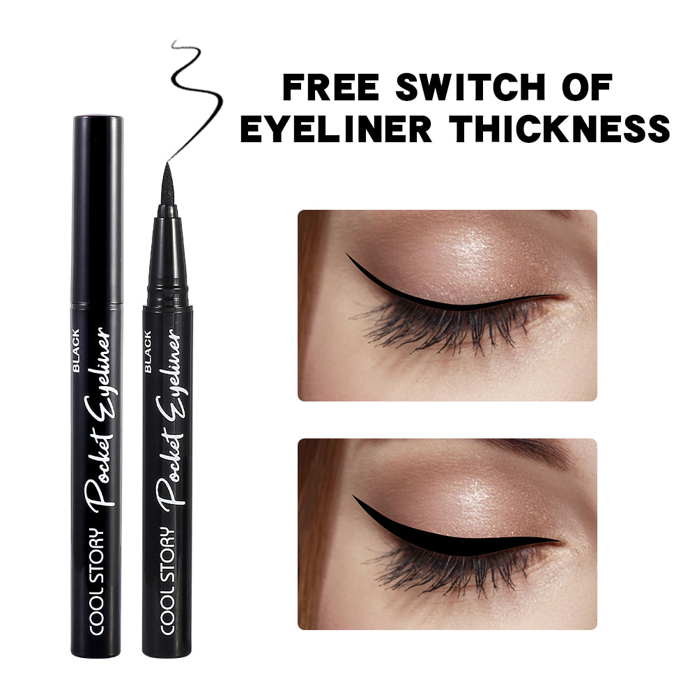 Black Waterproof Liquid Eyeliner – Waterproof, Smudge-Proof & Long Lasting  Liners for All Day Wear